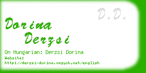 dorina derzsi business card